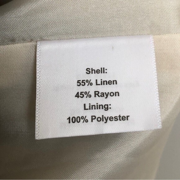 Norm Thompson Blazer Womens Large Blue Linen Floral Watercolor Blend One Button - Picture 14 of 15